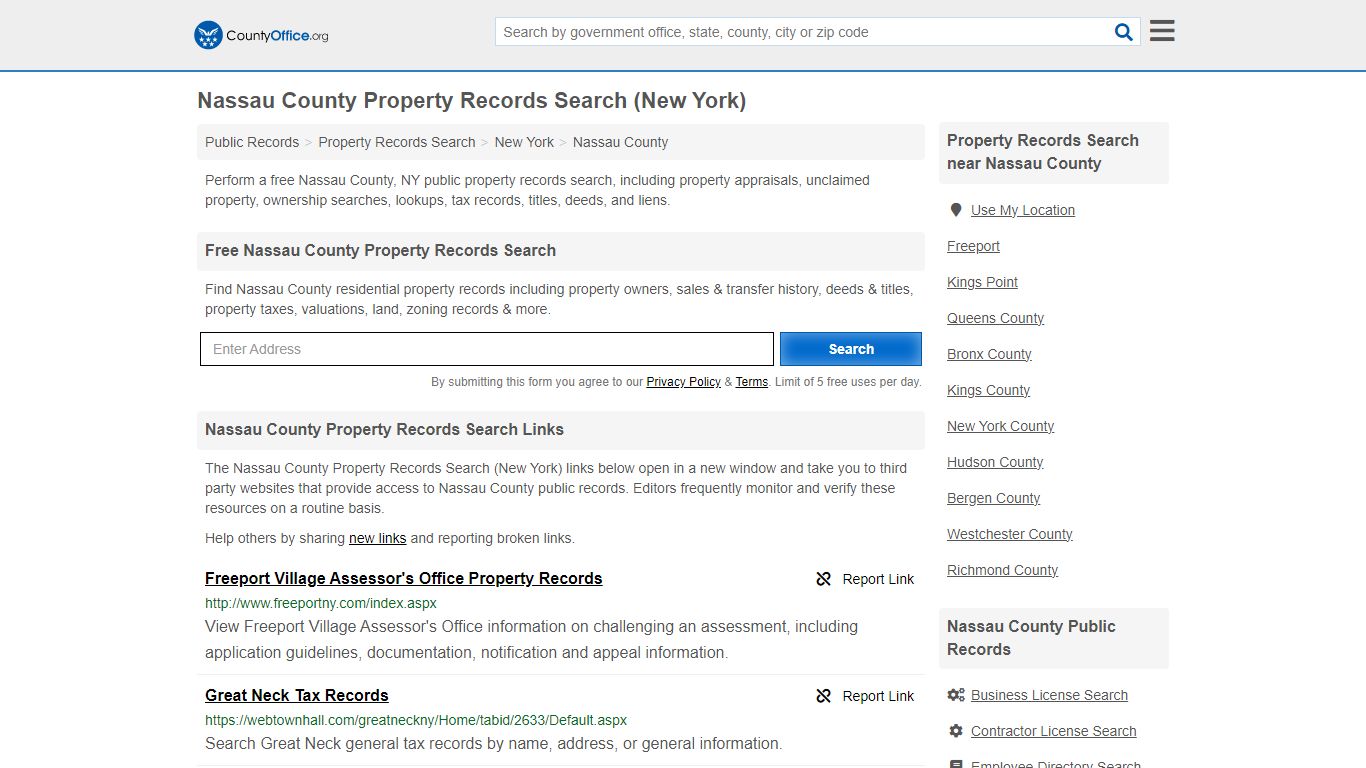 Nassau County Property Records Search (New York) - County Office